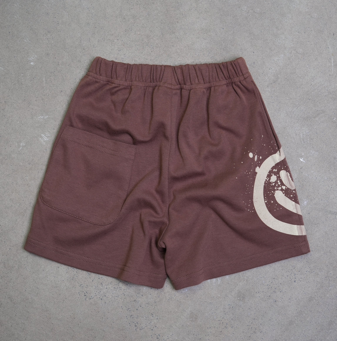 Acid dye shorts- Brown