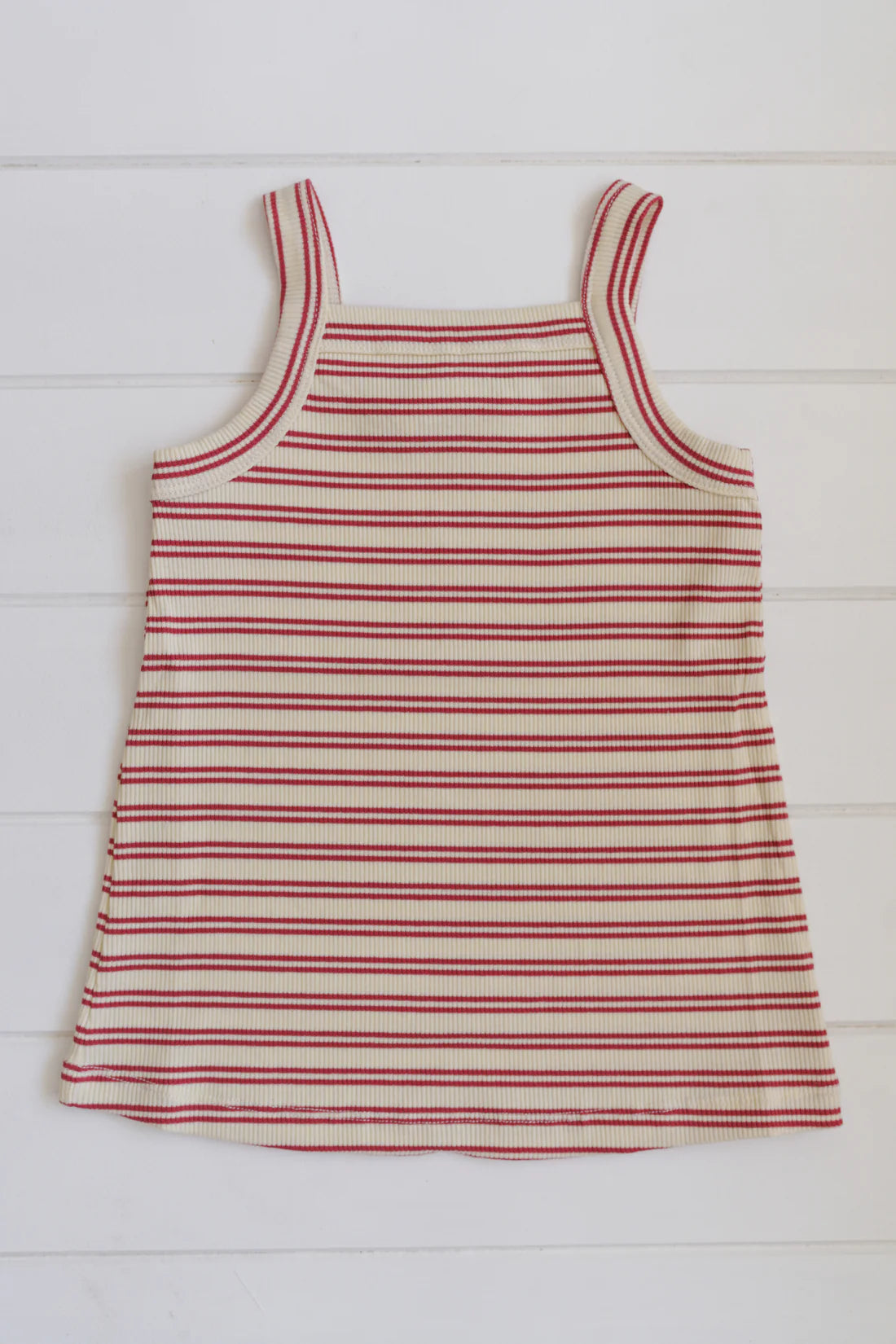 Bobbi Rib Dress - Red stripe