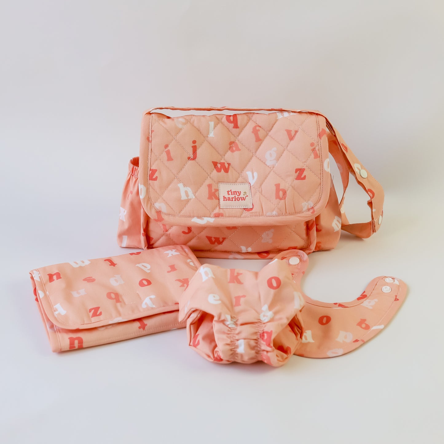 Convertible Dolls Nappy Bag Set PEACHY ALPHABET