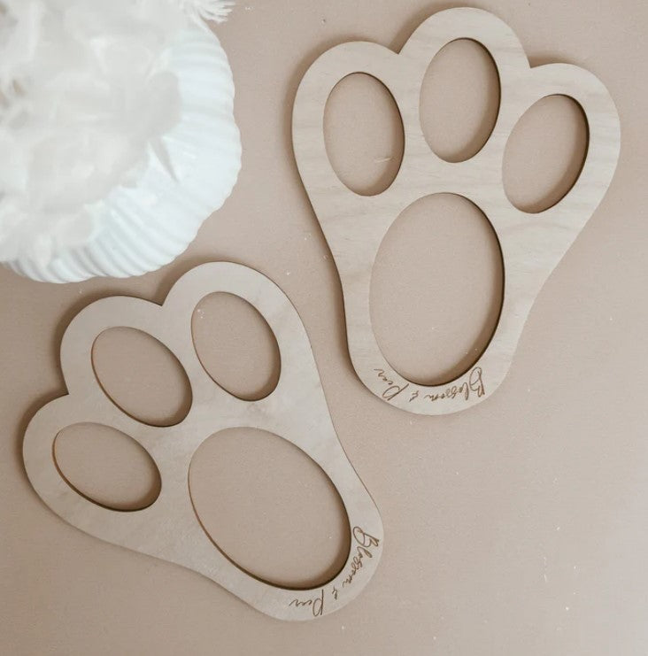 Easter Bunny Foot Print Stencil