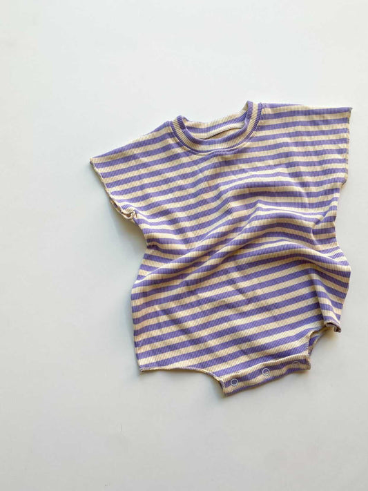 Holiday Playsuit - Violet Stripe