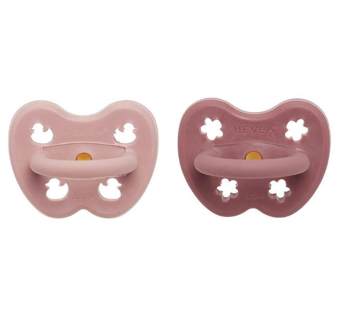 Hevea Colour Pacifier ROUND Teat- 2 Pack